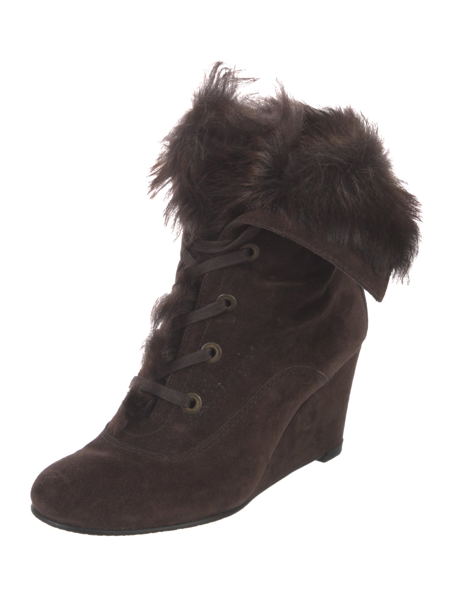 Stuart Weitzman Suede Lace-Up Boots