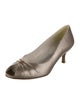 Stuart Weitzman Leather Crystal Embellishments Pumps