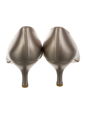 Stuart Weitzman Leather Crystal Embellishments Pumps