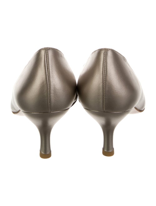 Stuart Weitzman Leather Crystal Embellishments Pumps