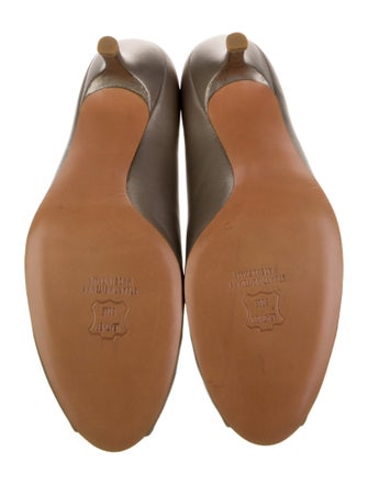 Stuart Weitzman Leather Crystal Embellishments Pumps