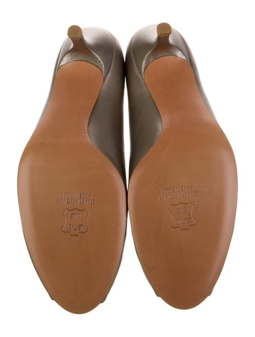 Stuart Weitzman Leather Crystal Embellishments Pumps