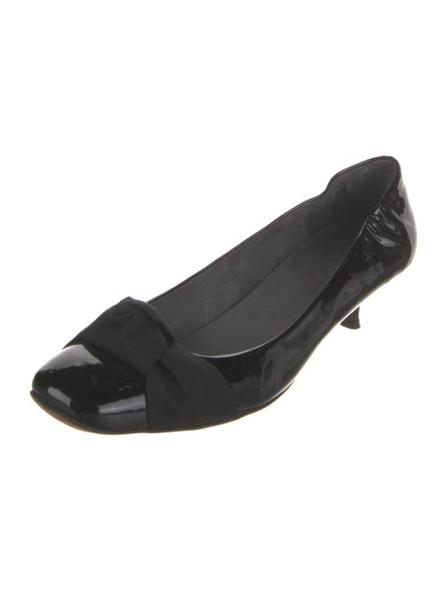 Stuart Weitzman Patent Leather Printed Ballet Flats