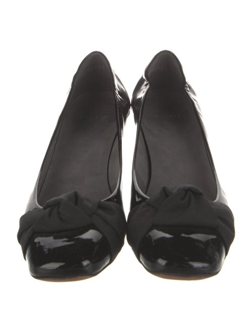 Stuart Weitzman Patent Leather Printed Ballet Flats