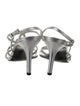 Stuart Weitzman Leather Crystal Embellishments Slingback Sandals