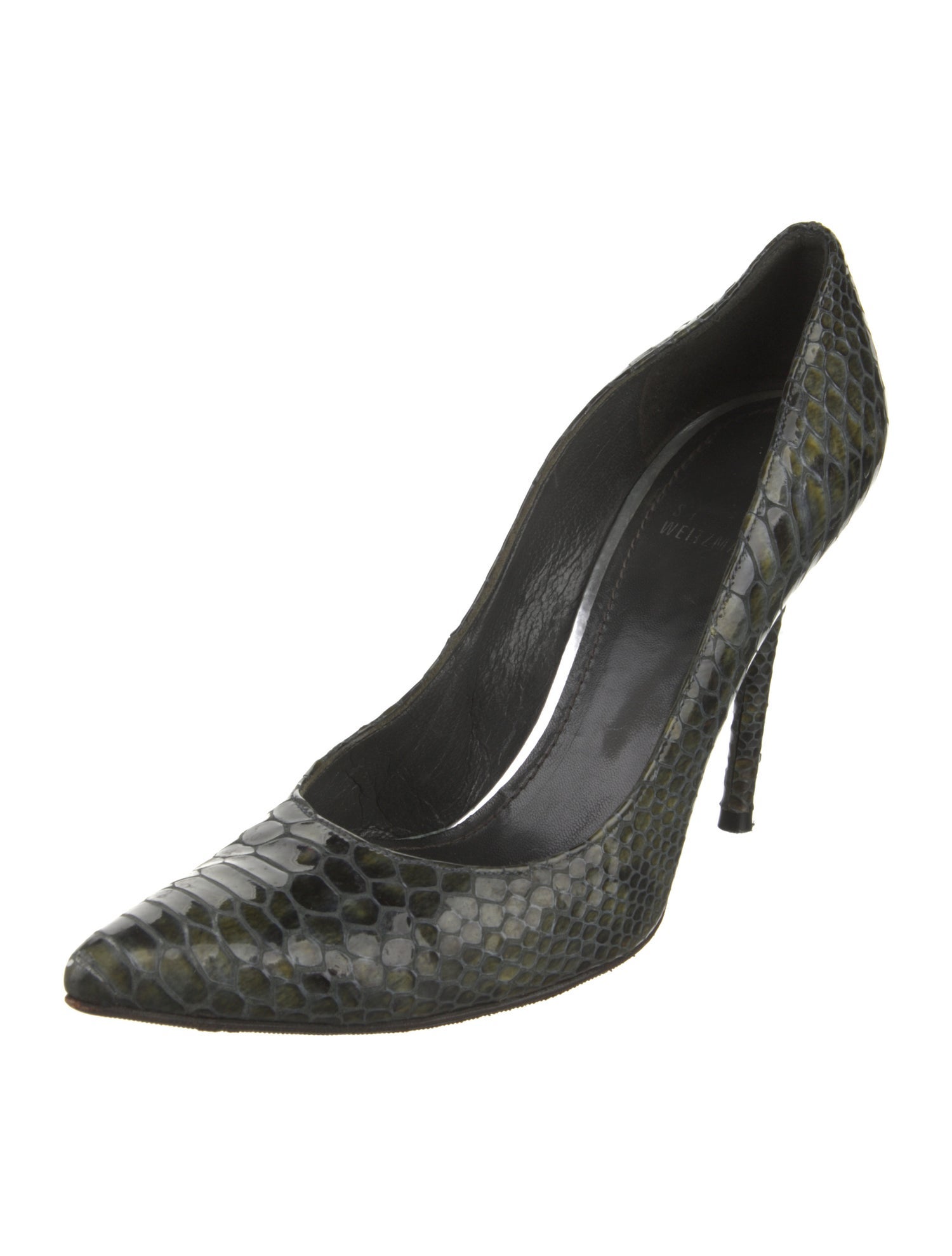 Stuart Weitzman Leather Animal Print Pumps