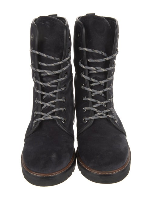 Stuart Weitzman Velvet Combat Boots