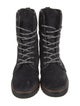 Stuart Weitzman Velvet Combat Boots