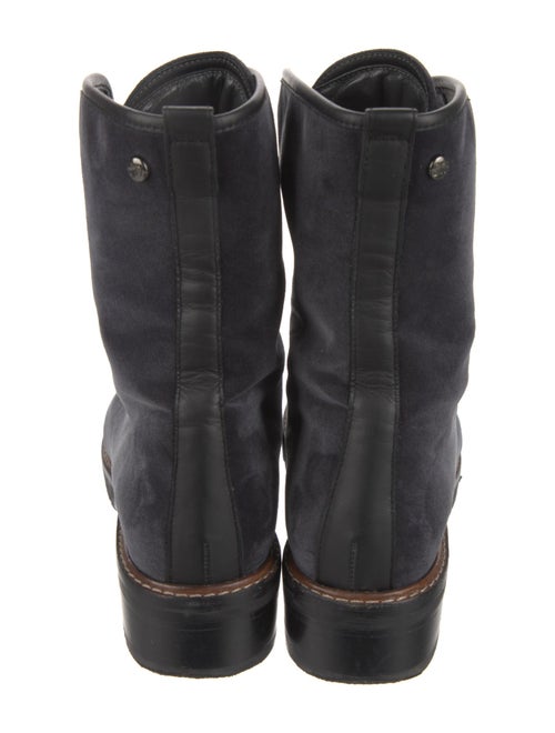 Stuart Weitzman Velvet Combat Boots