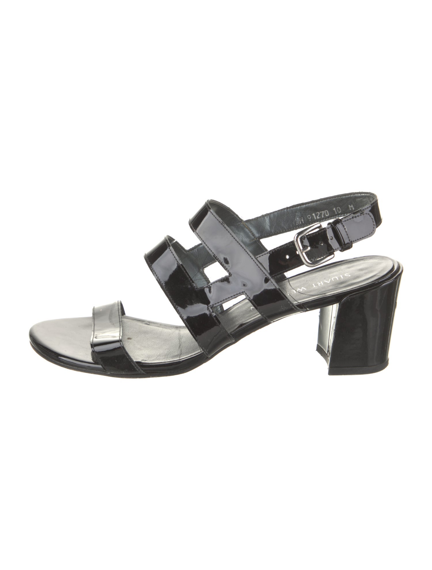 Stuart Weitzman Patent Leather Slingback Sandals