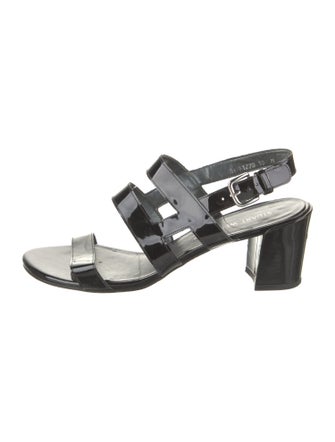 Stuart Weitzman Patent Leather Slingback Sandals