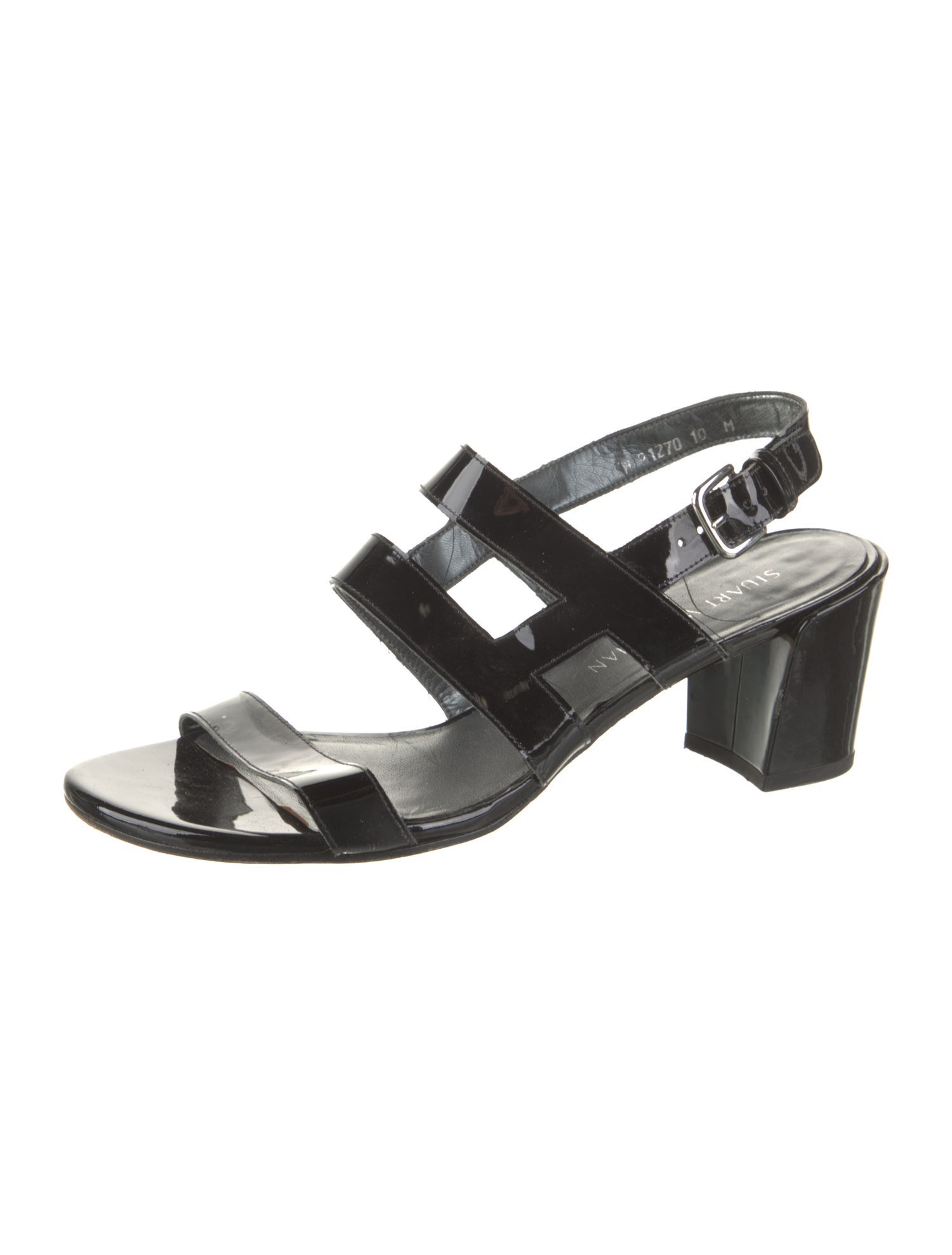 Stuart Weitzman Patent Leather Slingback Sandals