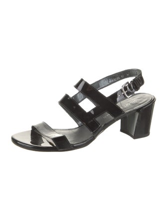 Stuart Weitzman Patent Leather Slingback Sandals