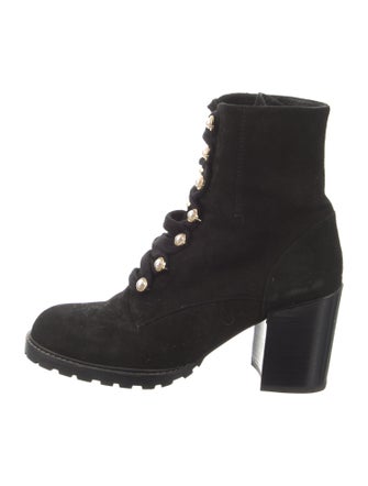Stuart Weitzman Suede Lace-Up Boots