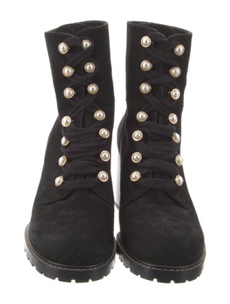 Stuart Weitzman Suede Lace-Up Boots
