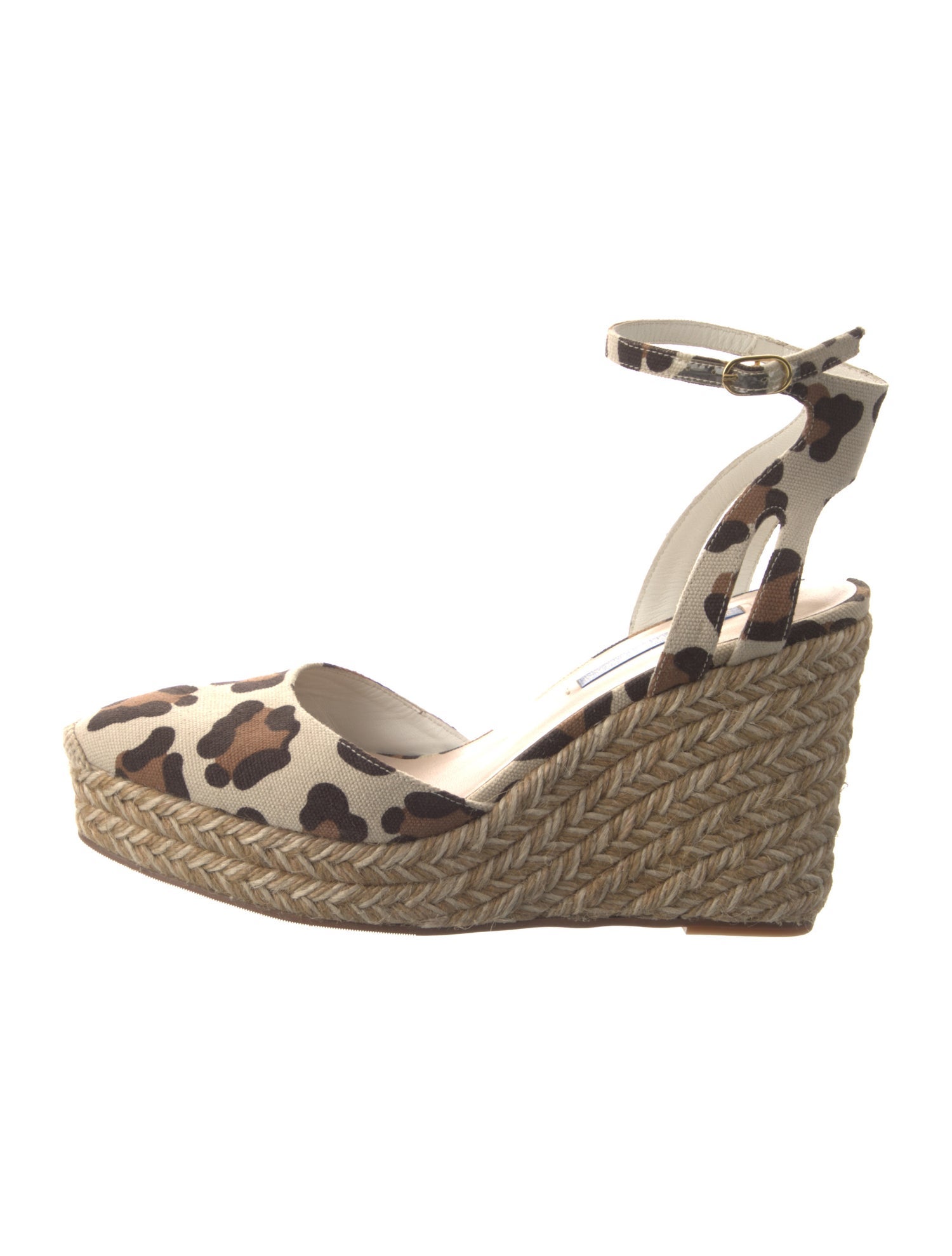Stuart Weitzman Canvas Animal Print Espadrilles