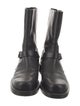 Stuart Weitzman Faux Pearl Accents Leather Moto Boots