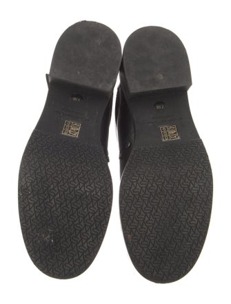 Stuart Weitzman Faux Pearl Accents Leather Moto Boots