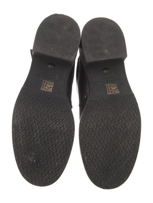 Stuart Weitzman Faux Pearl Accents Leather Moto Boots