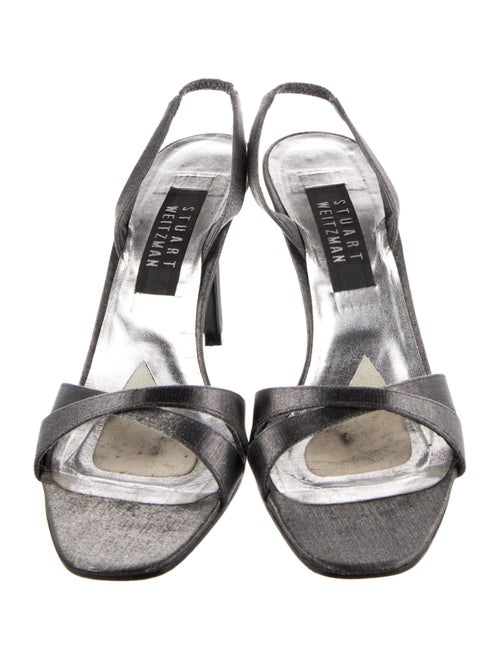 Stuart Weitzman Satin Slingback Sandals
