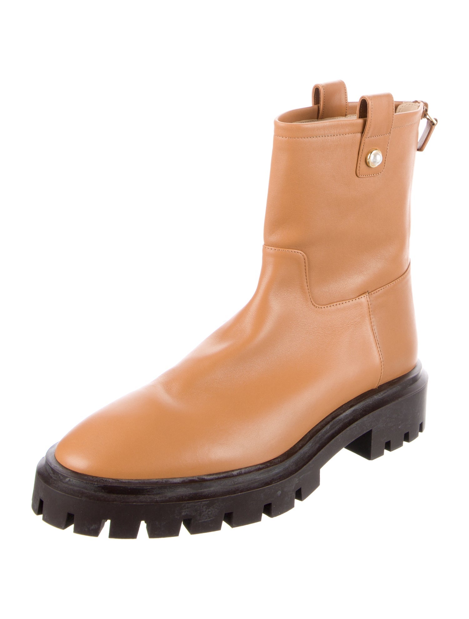 Stuart Weitzman Leather Combat Boots