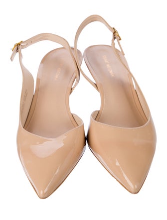 Stuart Weitzman Patent Leather Slingback Pumps