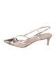 Stuart Weitzman Embossed Leather Slingback Pumps