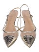 Stuart Weitzman Embossed Leather Slingback Pumps