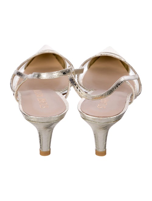 Stuart Weitzman Embossed Leather Slingback Pumps