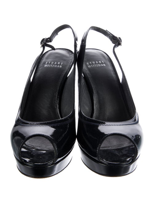 Stuart Weitzman Patent Leather Slingback Pumps