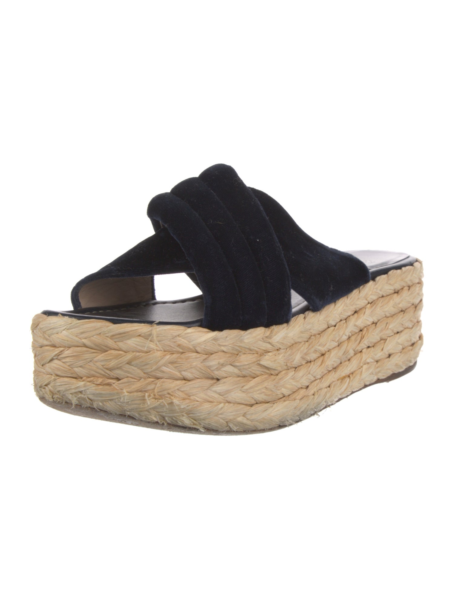 Stuart Weitzman Velvet Floral Print Espadrilles