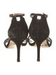 Stuart Weitzman Suede Mesh Accents Sandals