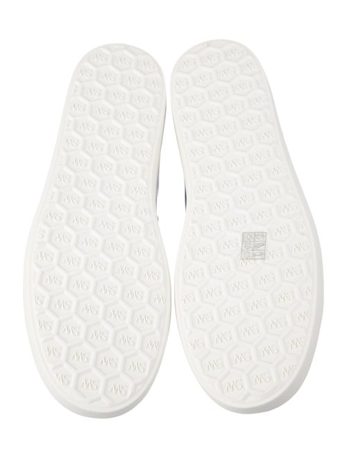 Stuart Weitzman Leather Beaded Accents Sneakers