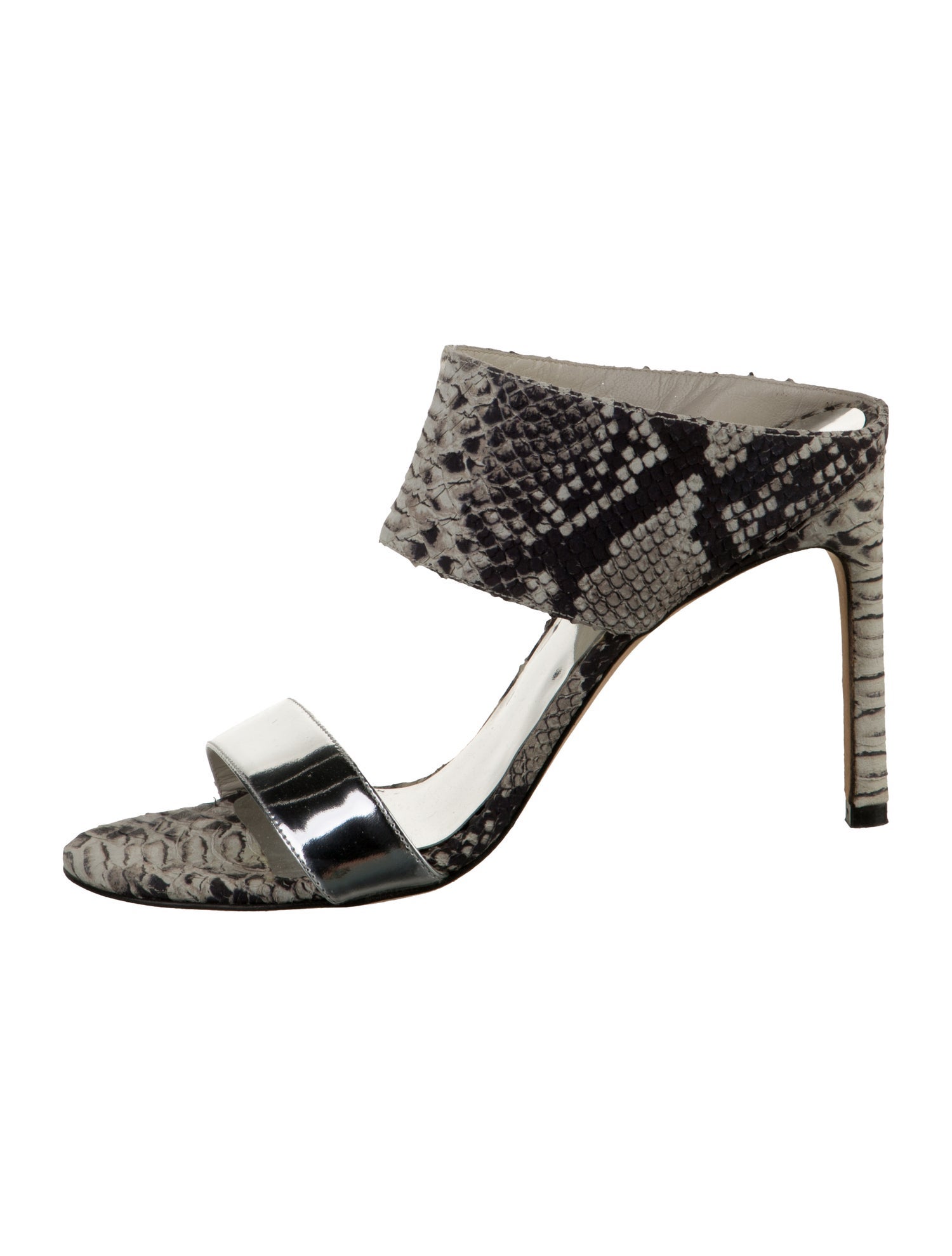 Stuart Weitzman Snakeskin Animal Print Slides w/ Tags