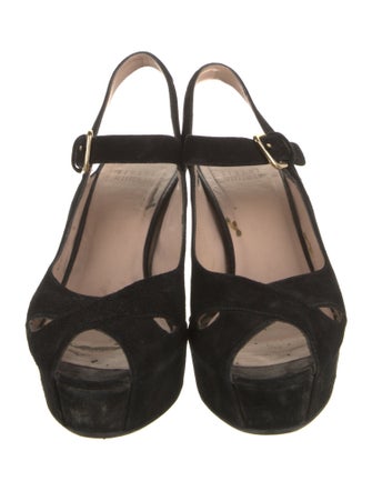 Stuart Weitzman Suede Slingback Pumps