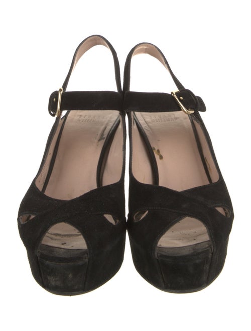 Stuart Weitzman Suede Slingback Pumps