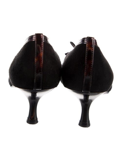 Stuart Weitzman Suede Bow Accents Pumps