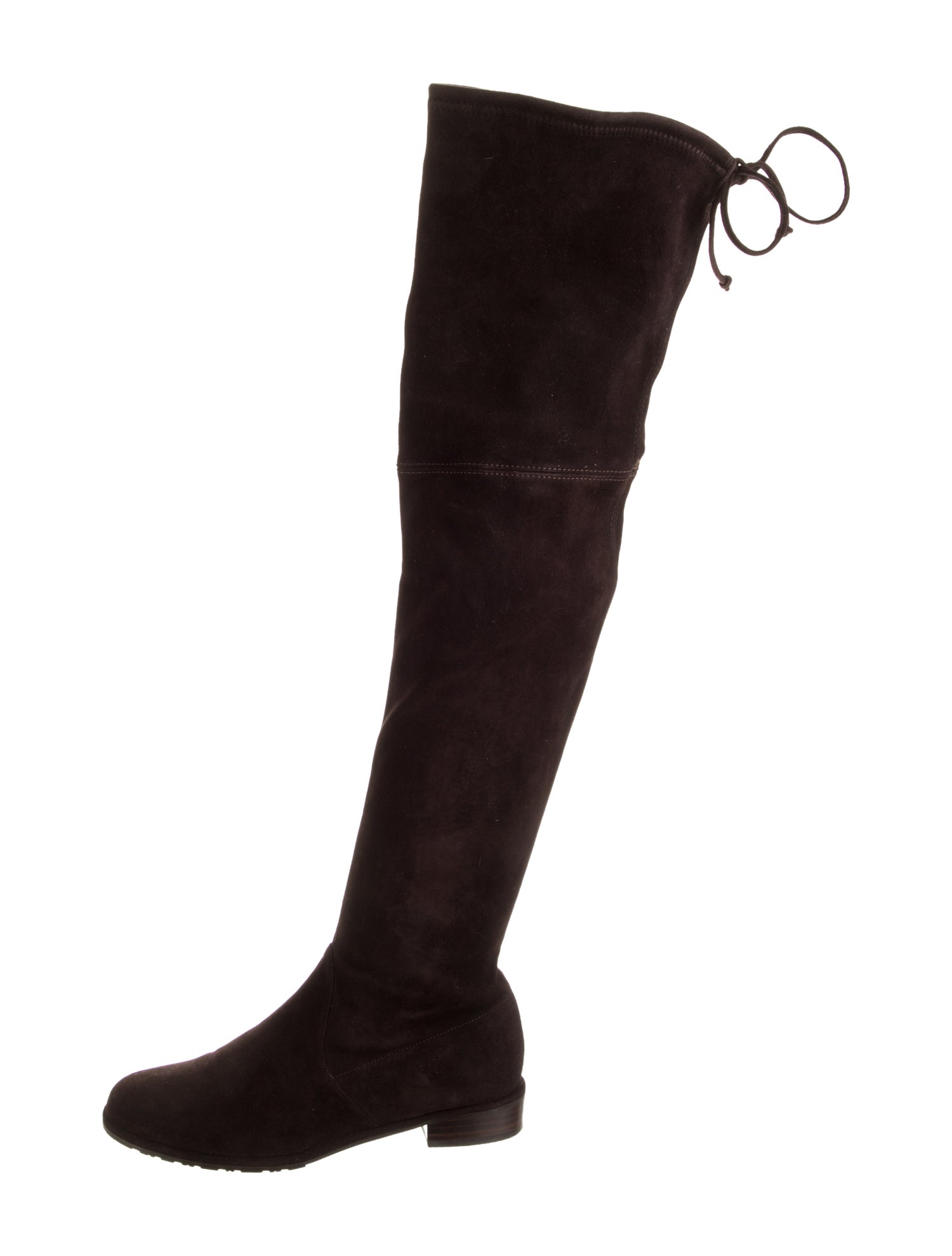 Stuart Weitzman Suede Bow Accents Boots