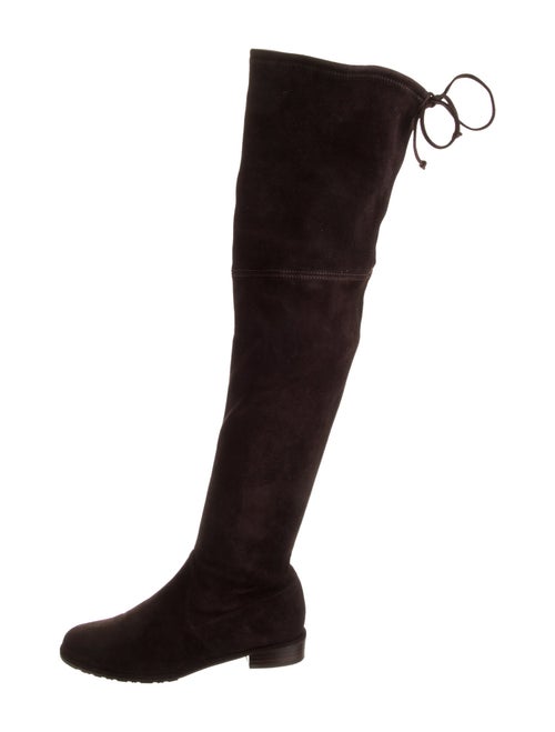 Stuart Weitzman Suede Bow Accents Boots