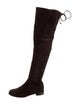 Stuart Weitzman Suede Bow Accents Boots