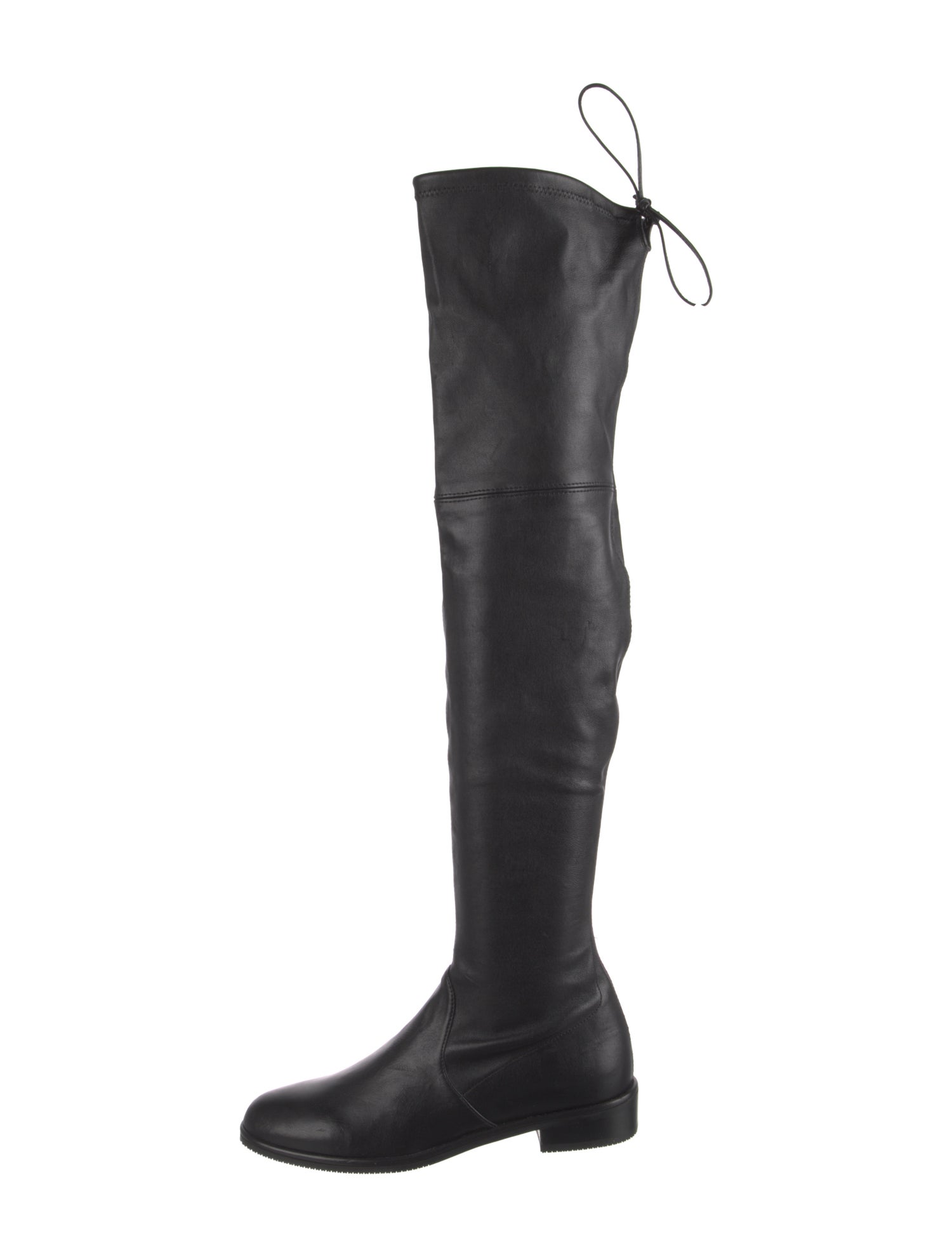 Stuart Weitzman Leather Bow Accents Boots