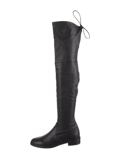 Stuart Weitzman Leather Bow Accents Boots