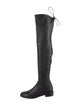 Stuart Weitzman Leather Bow Accents Boots