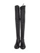 Stuart Weitzman Leather Bow Accents Boots