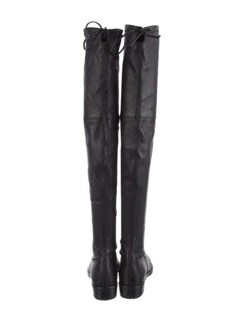 Stuart Weitzman Leather Bow Accents Boots