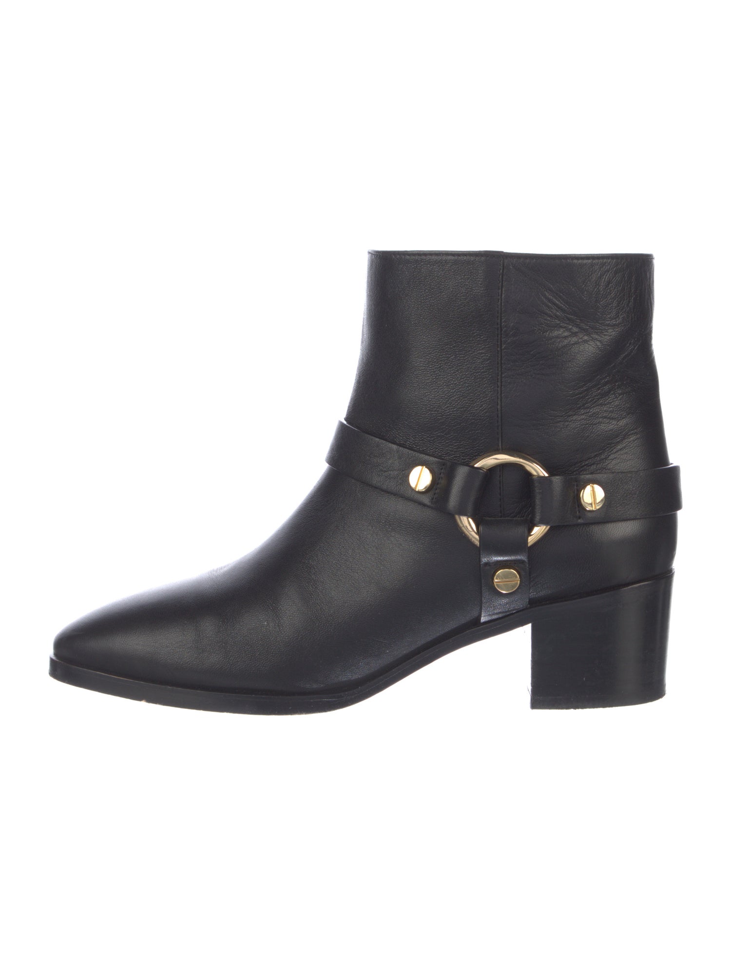 Stuart Weitzman Leather Moto Boots