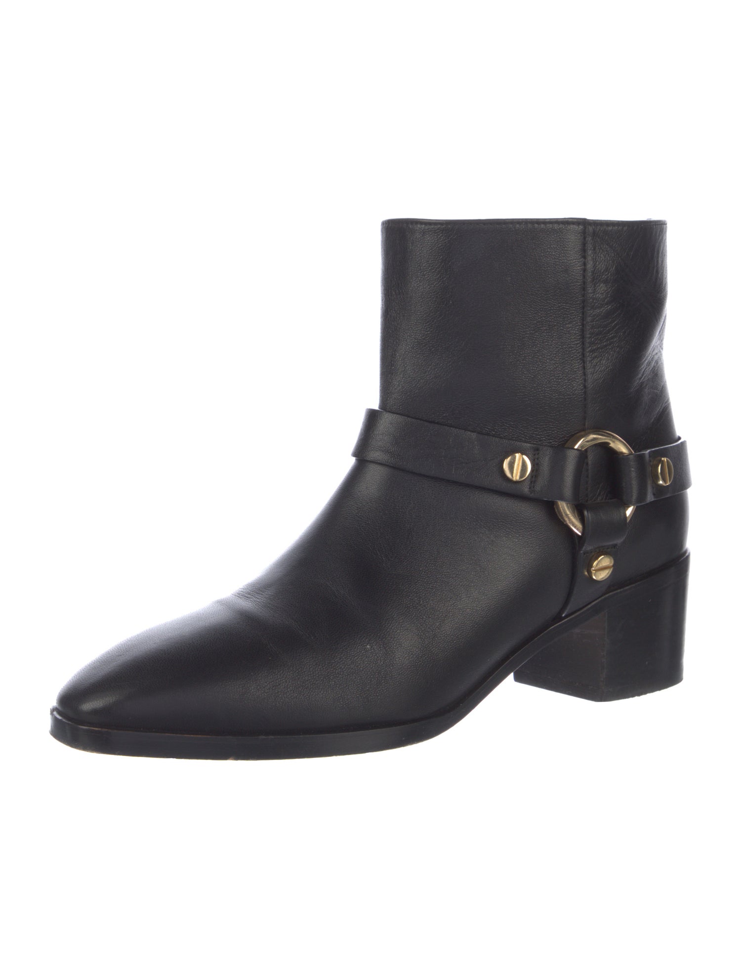 Stuart Weitzman Leather Moto Boots
