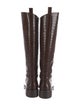Stuart Weitzman Embossed Leather Riding Boots