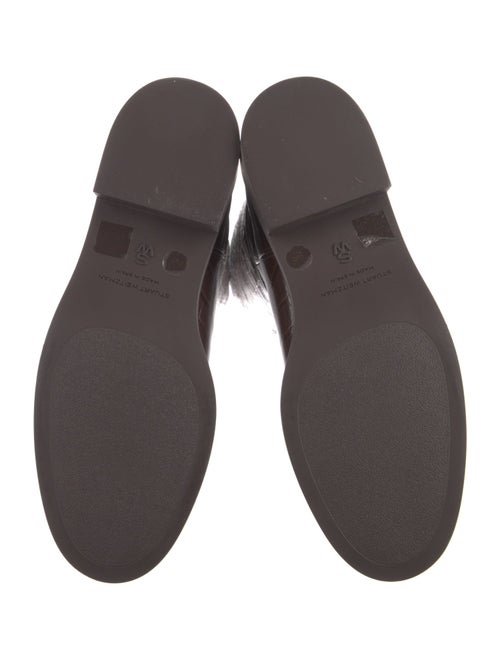 Stuart Weitzman Embossed Leather Riding Boots