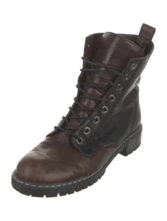 Stuart Weitzman Leather Combat Boots